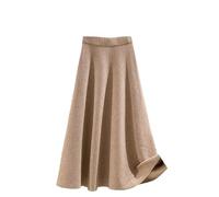Jupe Tricotée Mi-Longue - Automne Et Hiver Jupe Tricotée Trapèze Pour Femmes Jupe De Bureau Sexy Tricoté Chaud Jupes Chaudes Confortables Dames Taille Haute Élégante Jupe Longue Party Club Jup