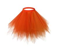 Jupe Tulle Femme Adulte Année 80 Blanche Rose Courte Petticoat Gothique sous Jaune Noire Halloween Robe Noir Violette en Tutu Dentelle Short Jupon Pirate Froufrou Rouge De Los Muertos Dia Blanc