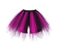 Jupe Tulle Femme Grande Taille, Jupe Courte Femme Irrégulière,Tutu Danse Classique Femme Sexy Bouffant Couleurs Variées Costume Carnaval Deguisement Rétro Jupes Multi-Layer Soiree Puffy Rock Jupes