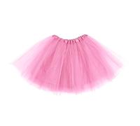 Jupe Tulle Femme Jupe Tutu Rétro Jupe Tutu en Tulle à Trois Couches pour Adultes avec Doublure Jupe en Tulle Rose des Années 80 pour Halloween Rock Party Festival Celebration