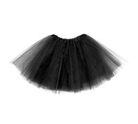 Jupe Tulle Femme Jupe Tutu Rétro Jupe Tutu en Tulle à Trois Couches pour Adultes avec Doublure Jupe en Tulle Noir des Années 80 pour Halloween Rock Party Festival Celebration