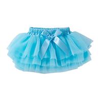 Jupe tutu à paillettes pour femme et bébé fille - Doux et moelleux - Short - Bowknot fixe - Fête de carnaval - Jupe tutu en maille - Livre de l'Avent 24 chapitres, bleu clair, 0-3 mois