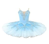 Jupe tutu de ballet pour fille, costumes de danse pour Le Lac des cygnes | Robe de danse style princesse avec jupe tutu à paillettes et broderies Idéale les galas, spectacles scolaires fêtes