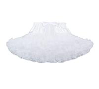 Jupe tutu de danse froissée Discoball, 6-8 ans - Blanc - Taille Unique