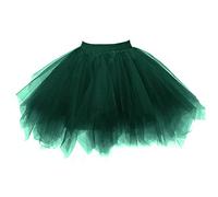 Jupe tutu élastique pour femme - Taille haute - Vintage des années 50 - Jupon de ballet - Jupon de danse - Robe de bal courte - Costume de carnaval