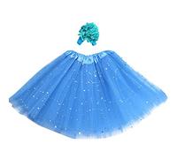 Jupe Tutu en Tulle Enfant Jupe Bouffante Fille Courte Dentelle Chic Pas Cher Jupe Fille Princesse Festival Ceremonie Soirée Baptême Anniversaire Jupe Tutu À Paillettes Étoile de Ballet Jupes