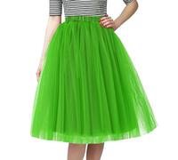 Jupe Tutu en Tulle Multicouche Couches, Tulle Rockabilly Petticoat en Tulles Taille Élastique pour Femme, Adultes, Adolescent, Parti, Ballet, Danse, Fancy Dress, Costume Halloween, Carnaval