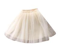 Jupe tutu en tulle pour fille - Élégante - Jupe de danse courte - Taille élastique - Jupe classique en tulle - Costume de princesse - Jupe tutu - Pour le printemps et l'automne, Jaune clair., 5-6 ans