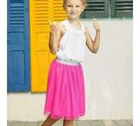 Jupe tutu été voile clochette rose fuchsia 7/8A