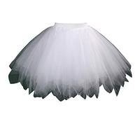 Jupe Tutu Femme Enfant Jupe Tulle Fille Adulte Bouffante Courte Jupon sous Robe Mariage Court Jupes Tulles Deguisement Tutu de Danse Ballet Princesse Classique Petticoat Soiree Grande Taille Blanc