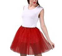 Jupe Tutu Femme Tulle Jupe Ballerine avec Paillettes Étoiles Adulte Adolescent Totem Jupe Rétro Années 80 Fête Halloween Carnaval Costume De Fête Rétro Robe Noël Femme