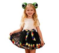 Jupe Tutu Imprimée Animaux avec Bandeau Grenouille pour Fille Idéale Fêtes Spectacles Danse Ballets Événements Festifs #1218F