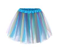 Jupe Tutu Longue Femme,Jupe Multicolore Couleur Bonbon pour Femme Soutien Demi-Corps BoufféE Jupon Coloré Petite Jupe Courte