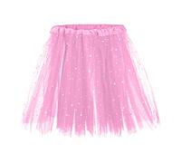 Jupe Tutu pour Femme avec Paillettes Étoiles Jupe 80's Court Ballet Dance Dress Matière Douce et Extensible Jupes Couleur Unie avec Ceinture élastique Accessoire Fluo pour Danse Habiller Soirée