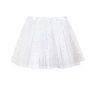 Jupe tutu pour femme - Jupe tutu - Robe Dirndl - Carnaval - Fête des années 50 - Rockabilly - Mini jupe de ballet - Robe de danse élégante - Robe de fête - Jupe de danse, Blanc., taille unique