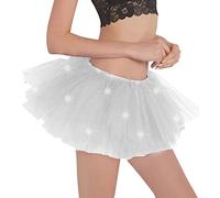 Jupe tutu pour femme - Robe tutu - Robe Dirndl des années 50 - Pour carnaval, ballet, jupon, jupon, rockabilly, robe de soirée, costume vintage, cosplay, fête, jupe de danse, Blanc., taille unique