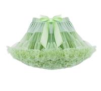 Jupe Tutu pour Fille, Jupon superposé Tutu Bouffant Jupe en Tulle Jupon de Princesse Robe Danse de Ballet Mini-Robe de soirée Costumes à Porter au Quotidien,Green 2,M
