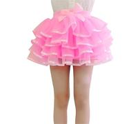 Jupe tutu pour tout-petits, tulle fixe, jupe étagée, jupe de fête princesse, jupe superposée pour petites filles de 1 à 10 ans, Rose, 8-10 ans