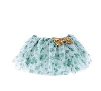 Jupe Tutu Trèfle en Tissu Transparent Vert Doublure, Taille Élastique | Quatre Couches Légères, Style Adorable pour Petites Filles, Fêtes Saint Patrick, Photos Familiales