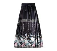 Jupe visage de cheval tendance 2025 pour femme Huai Sense of Chinese Senior Show Thin Daily Commuting A Chip Jupes, bleu marine, L