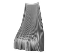Jupes à carreaux en satin pour enfants, jupe polyvalente grande taille langues maternelles, argenté, 3XL
