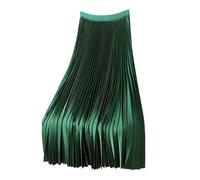 Jupes à carreaux en satin pour enfants, jupe polyvalente grande taille langues maternelles, vert, 3XL