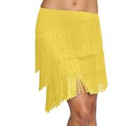 Jupes à paillettes pour femme avec ourlet asymétrique - Mini jupe bohème - Costume de carnaval - Jupe fluide et scintillante - Jupe trapèze décontractée, 12#_jaune, 4XL