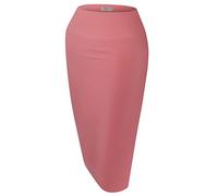 Jupes crayon standard et grande taille pour femmes sous le genou. travail, week-end, rendez-vous galant, bureau sexy, rose, XX-Large