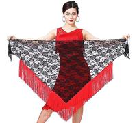 Jupes de danse à franges pour femmes, robe écharpe de hanche de danse latine gland, tablier de jupe de danse tango pour les tenues de costume de fête rave d'halloween, jupe portefeuille écharpe gland