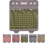 Jupes de four faites à la main en tissu résistant à la chaleur avec pattes et bordures à volants pour four, lave-vaisselle, cuisinière (couleur D)