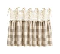 Jupes de four Housse de Cuisine à Carreaux et Dentelle avec Lien 77 x 55 cm | Couvre-four pour cuisinière pour cuisson sur plan de travail, pâtisserie, armoires et placards de cuisine et
