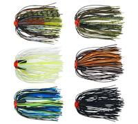 Jupes de leurre de pêche en silicone avec hochets tubulaires 50 brins Spinnerbait Buzzbaits Jupes de rechange DIY Squid Jig Bass Spinner Appâts Matériau de fixation