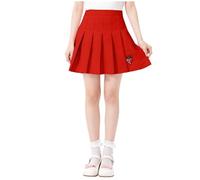 Jupes d'école Plissée Fille Été Taille Haute Short Intégré Ceinture Élastique Coton Scolaire Doux Respirant Léger Décontracté Quotidien Regular Fit Jupe Courte de Tennis Pour Enfant Âgées 3-12 Ans