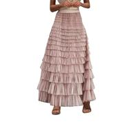 Jupes en tulle pour femme - Jupe tutu longue - Jupe trapèze en maille - Taille élastique