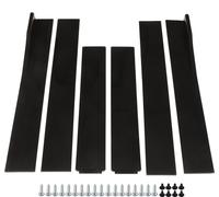 Jupes latérales de voiture 2,2 m brillantes rocker noir -tableau extérieur inférieur inférieur supérieur extensions éclats diffuseurs de lèvres