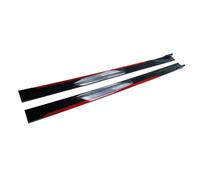 Jupes Latérales De Voiture pour Ford pour Mustang pour Focus RS St pour Fiesta pour Mondeo Tous Les Modèles Jupe Latérale 8 Pièces Séparateurs d'ailes Becquet Latéral À Lèvre(Red)