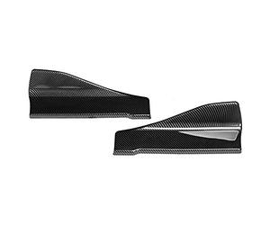 Jupes latérales en carbone de voiture, jupe latérale de voiture de 35 cm/tabliers d'ailette de séparateur de lèvre de pare-chocs arrière en Fiber de carbone compatibles avec les voitures universelle