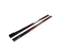 Jupes Latérales Ensemble 8 Pièces Universel pour Jupes Latérales Extensions Bas Caisse Et Séparateurs Pare-Chocs 2M/2,18M pour Nissan(B Reddish Black218)