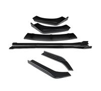 Jupes Latérales Kit Lèvre Pare-Choc Avant Voiture Protection Becquet Menton Extensions Jupes Latérales Angle D'enveloppe Arrière pour VW pour Passat B7(Aspect Fibre de Carbone)