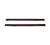 Jupes latérales pour voiture, jupe latérale de style de carrosserie de voiture, séparateurs de garniture rouge noir brillant diffuseur Winglet universel pour véhicule