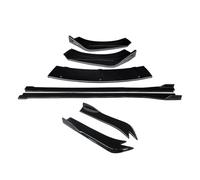 Jupes Latérales Séparateurs Pare-Chocs Avant Becquet À Lèvres Extensions Jupes Latérales Angle D'enveloppe Arrière Ailerons Requin pour A5 2017-2022(2door Gloss Black)