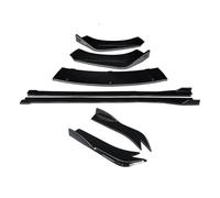 Jupes Latérales Séparateurs Pare-Chocs Avant Kit Carrosserie À Lèvres Extensions Jupe Latérale Becquet Angle D'enveloppe Arrière pour Subaru pour STI(Gloss Black)