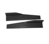 Jupes latérales Voiture Universel 45cm Voiture Large Corps Jupes Latérales Séparateurs Kit Modifié Jupes Latérales Rocker Anti-Rayures Ailes Pare-Chocs(Noir Carbone)