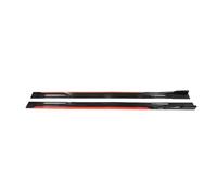 Jupes Latérales Voitures Extensions De Jupes Latérales Universelles 8 Pièces 2, M Voiture Séparateurs D'ailettes Lèvre(Noir Rouge)