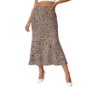 Jupes Longue Femme Bohême Taille Haute Pois Classiques Extensible Coupe Ajustée Fluide pour Bureau Et événements Professionnels Audrey Hepburn Jupe pour Plage Vacances Elegant