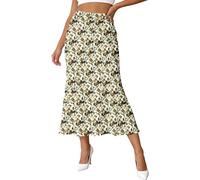 Jupes Longue Femme Bohême Taille Haute Pois Classiques Extensible Coupe Ajustée Fluide pour Bureau Et événements Professionnels Audrey Hepburn Jupe pour Plage Vacances Elegant