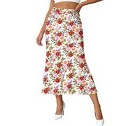Jupes Longue Femme Bohême Taille Haute Pois Classiques Extensible Coupe Ajustée Fluide pour Bureau Et événements Professionnels Audrey Hepburn Jupe pour Plage Vacances Elegant
