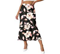 Jupes Longue Femme Bohême Taille Haute Pois Classiques Extensible Coupe Ajustée Fluide pour Bureau Et événements Professionnels Audrey Hepburn Jupe pour Plage Vacances Elegant