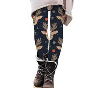 Jupes Longues en Laine Imprimé de Noël Décontracté à la Mode, Collants Élastique Pantalon Décontracté Pantalon de Yoga Collants en Polaire, Marine militaire - 7, XL
