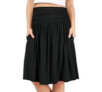 Jupes longues pour femme avec poches en coton et lin, jupes mi-longues, jupes d'été décontractées, jupes cargo longues, jupe trapèze, jupes mi-longues, jupes bohèmes, jupes unies pour les vacances et